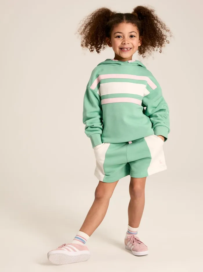 Joules Skirts Girls Green Colourblock Jersey Shorts