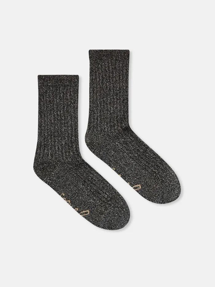 Joules Socks and Tights Women Black Glitter Ankle Socks