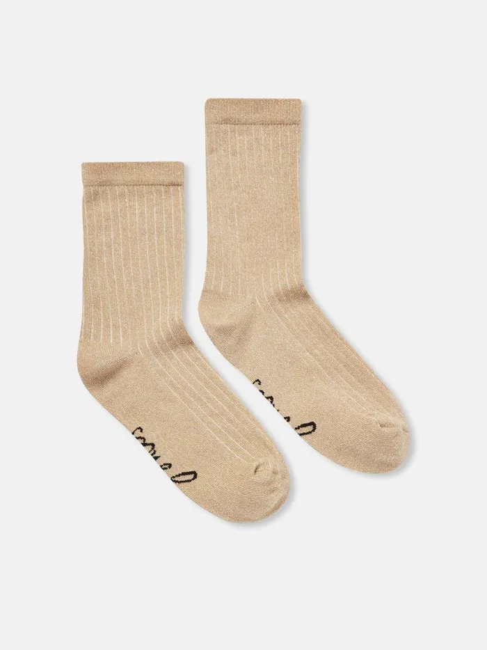 Joules Socks and Tights Women Gold Glitter Ankle Socks