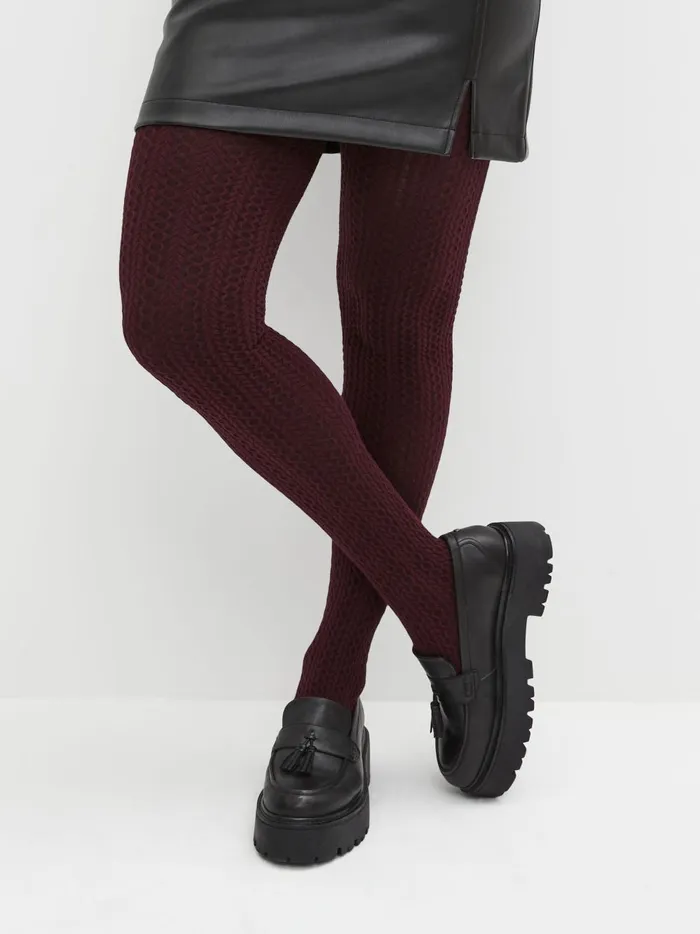 Joules Socks and Tights Women Next Berry Red Knitted Tights 1 Pack