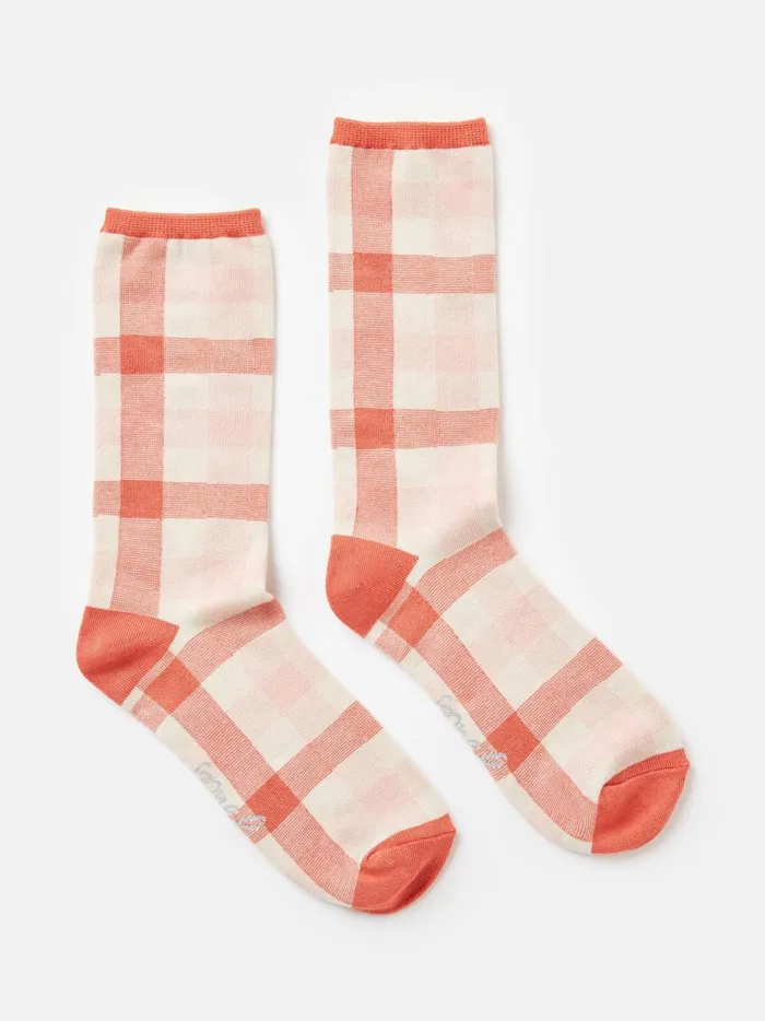 Joules Socks and Tights Women Red Ankle Socks