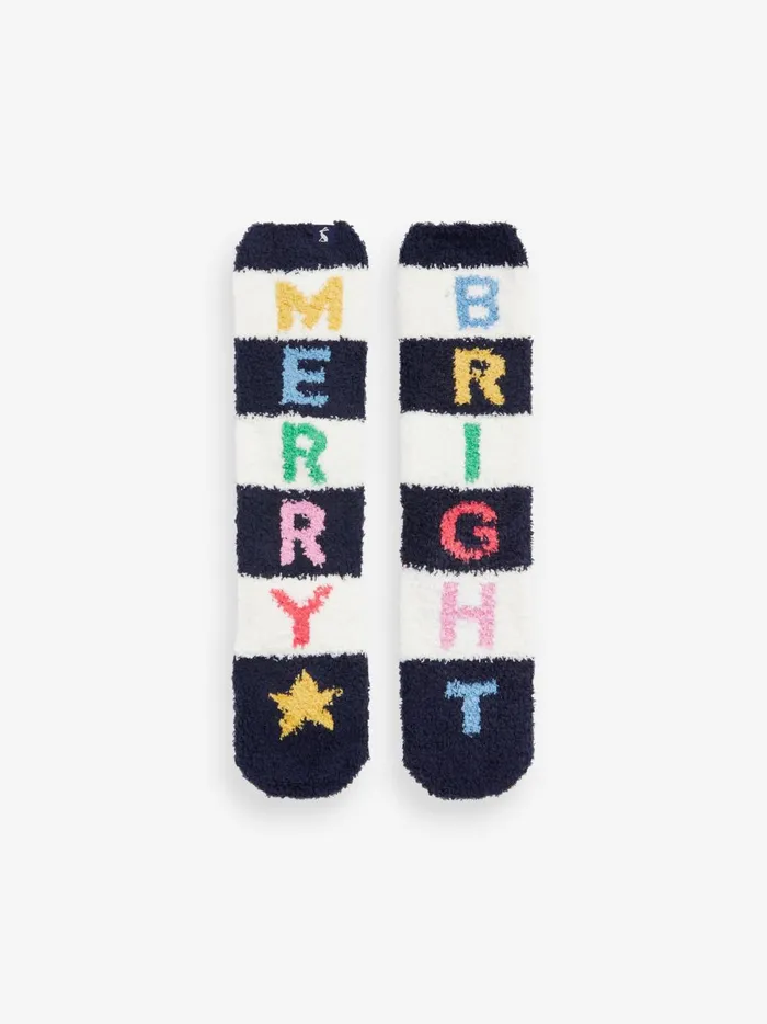 Joules Socks Girls Multi Fluffy Socks
