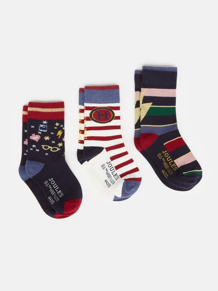 Joules Socks Girls Multi Harry Potter Sock Set