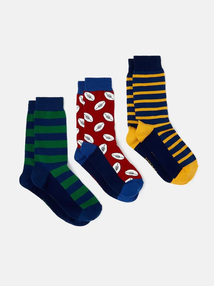 Joules Socks Men Black Cotton Ankle Socks