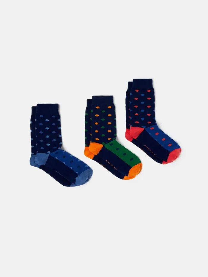 Joules Socks Men Black Spot Cotton Ankle Socks