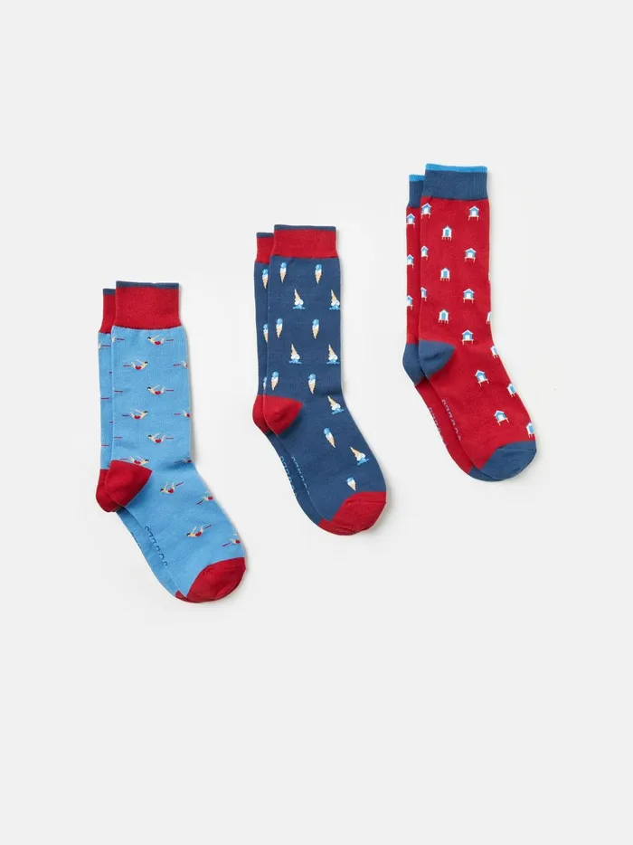 Joules Socks Men Multi Pack Of Three Socks