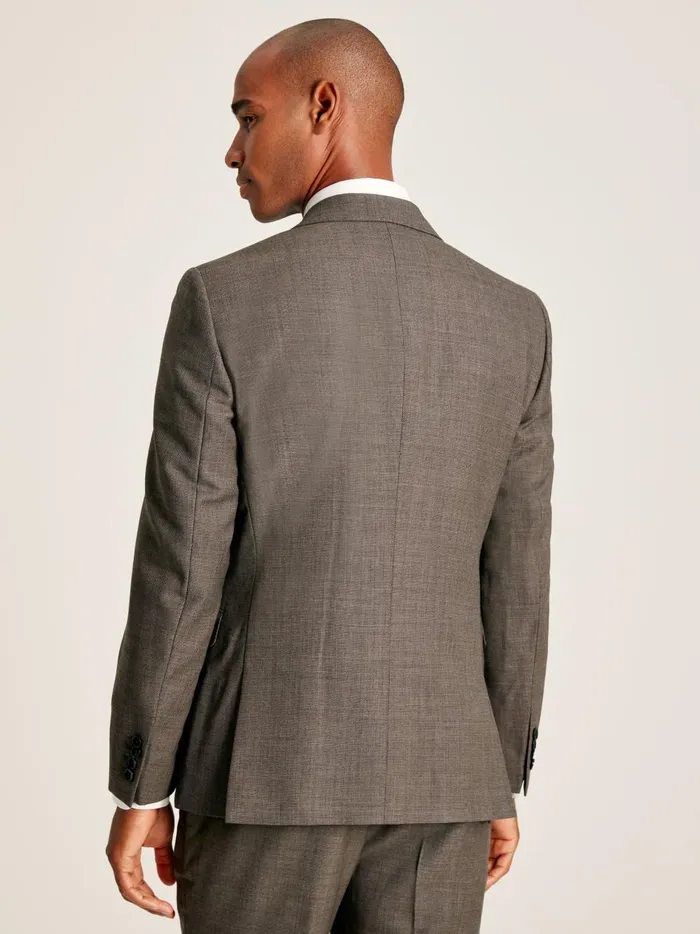 Joules Suits and Tailoring Men Neutral Textured Suit Jacket