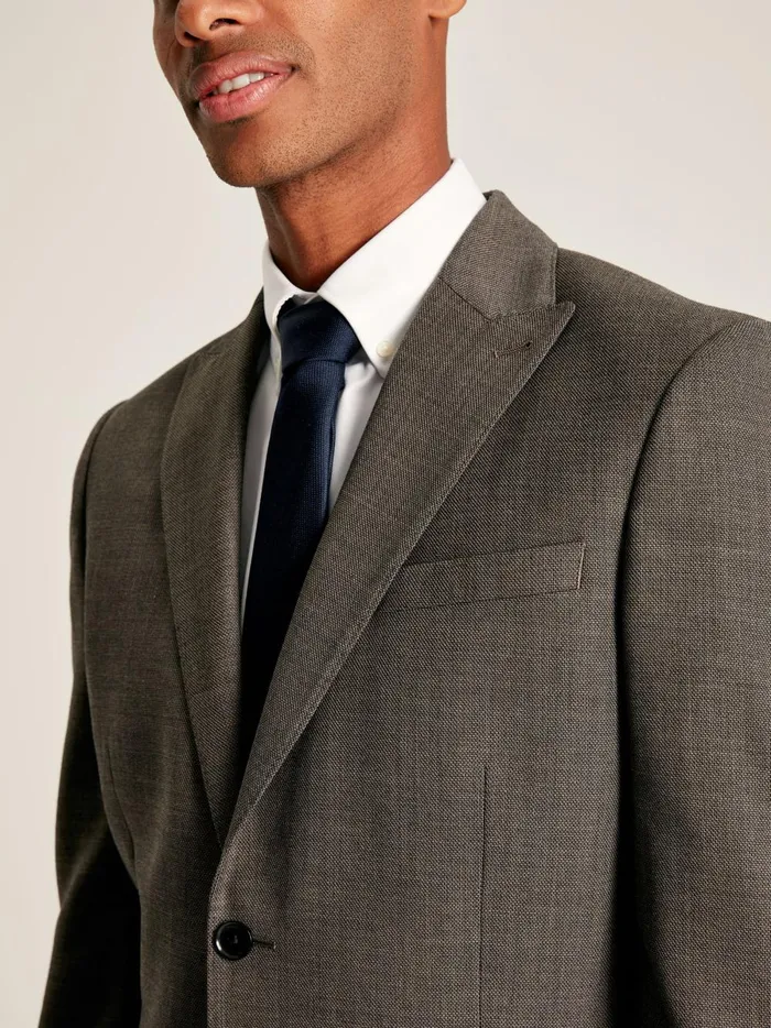 Joules Suits and Tailoring Men Neutral Textured Suit Jacket