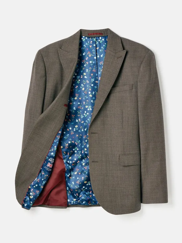 Joules Suits and Tailoring Men Neutral Textured Suit Jacket