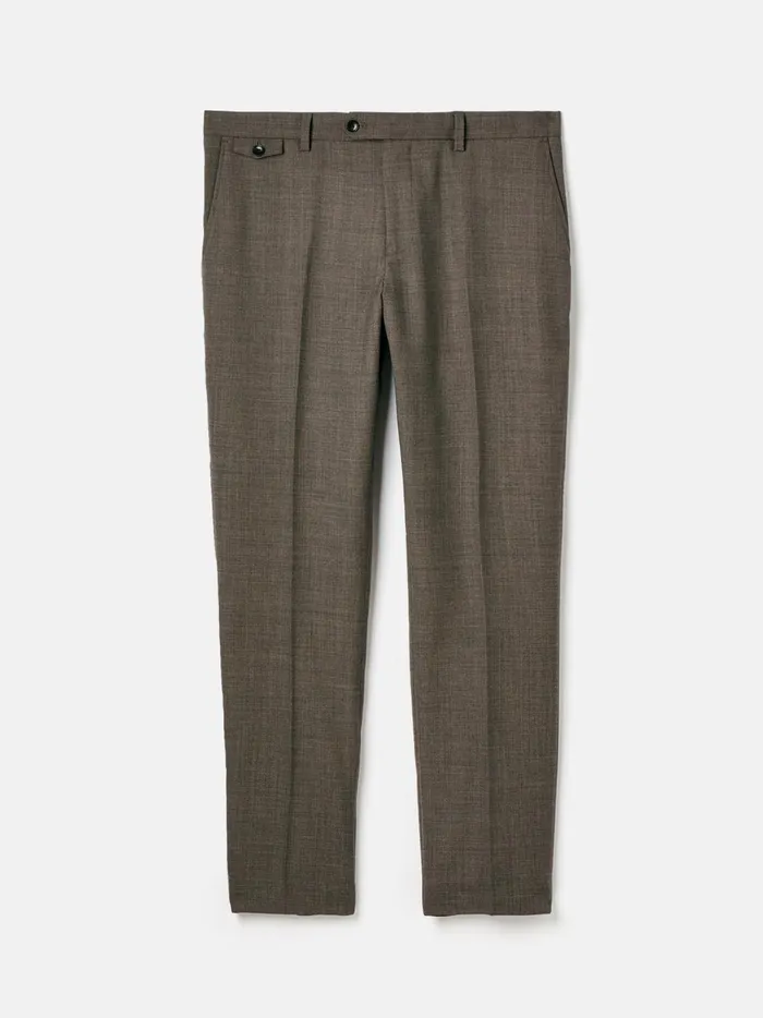 Joules Suits and Tailoring Men Neutral Textured Suit Trousers