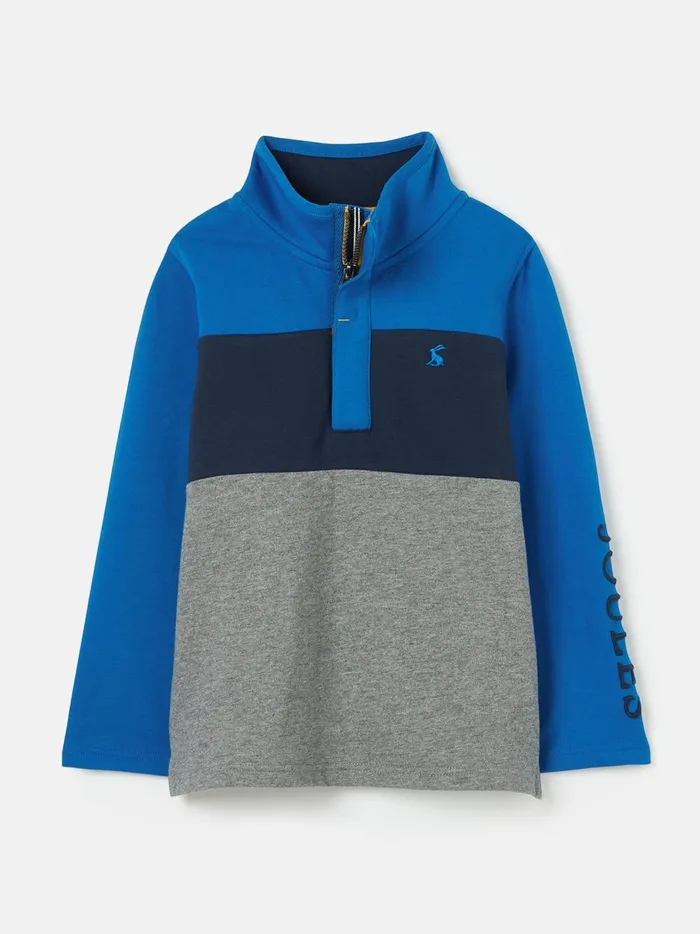 Joules Sweatshirts and Hoodies Boys Blue Quarter Zip Sweatshirt