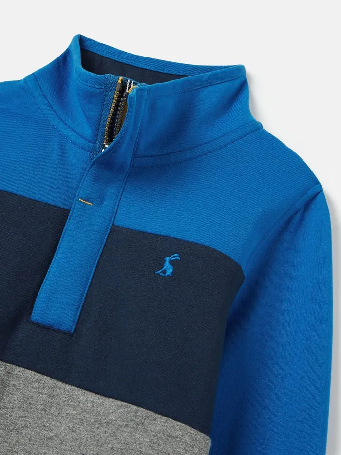 Joules Sweatshirts and Hoodies Boys Blue Quarter Zip Sweatshirt