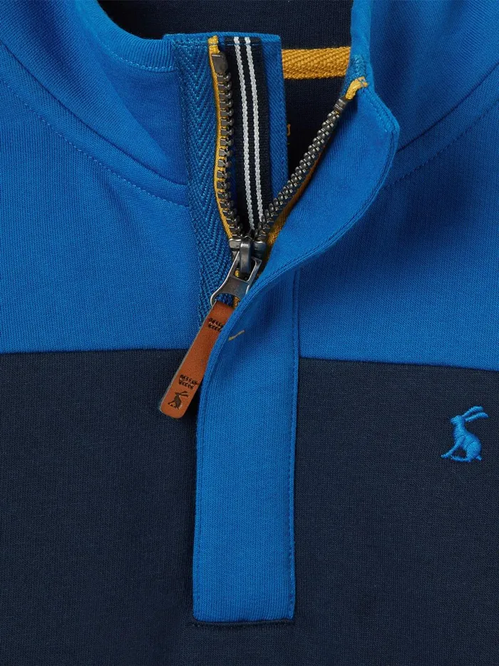 Joules Sweatshirts and Hoodies Boys Blue Quarter Zip Sweatshirt