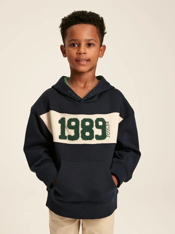 Joules Sweatshirts and Hoodies Boys Navy Embroidered Hoodie