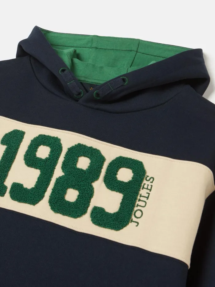 Joules Sweatshirts and Hoodies Boys Navy Embroidered Hoodie