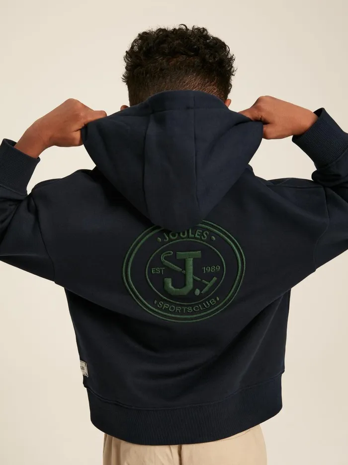 Joules Sweatshirts and Hoodies Boys Navy Embroidered Hoodie