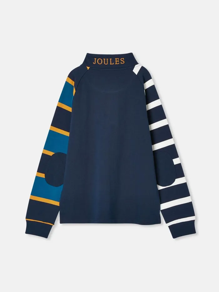 Joules Sweatshirts and Hoodies Boys Navy Quarter Zip Rugby Sweatshirt