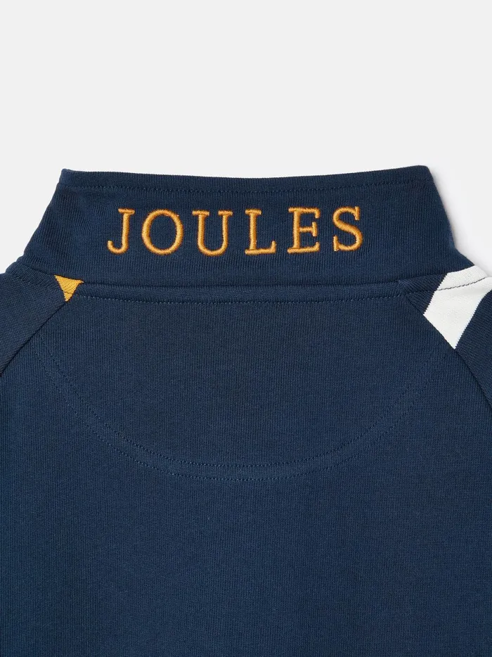 Joules Sweatshirts and Hoodies Boys Navy Quarter Zip Rugby Sweatshirt