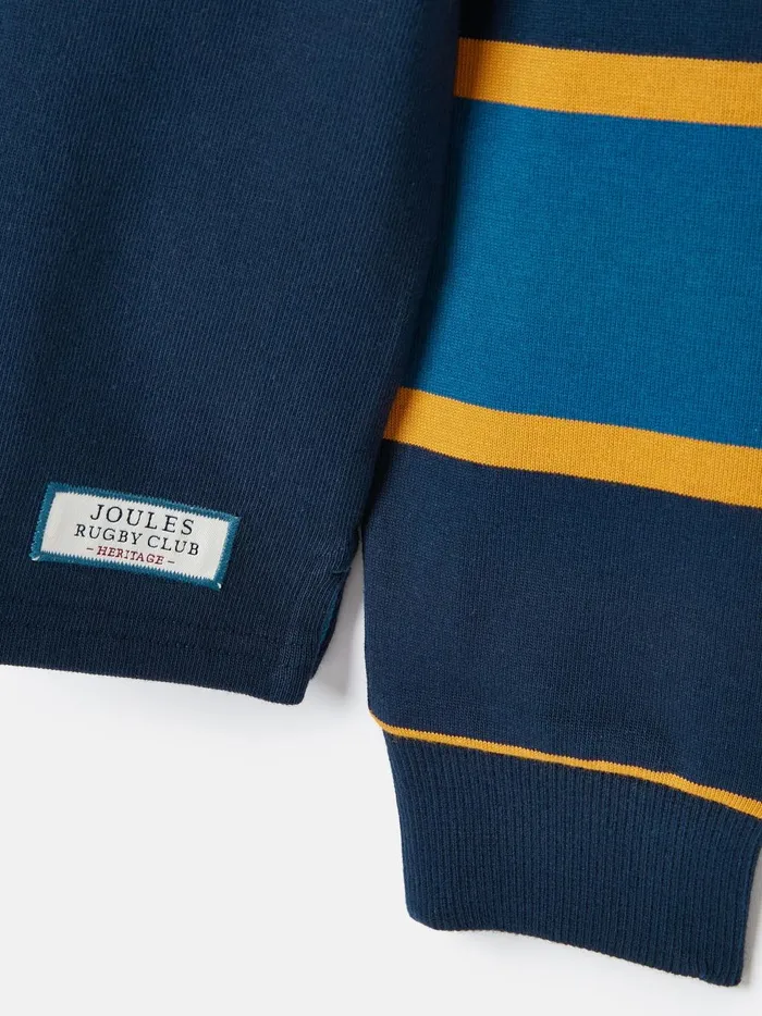 Joules Sweatshirts and Hoodies Boys Navy Quarter Zip Rugby Sweatshirt