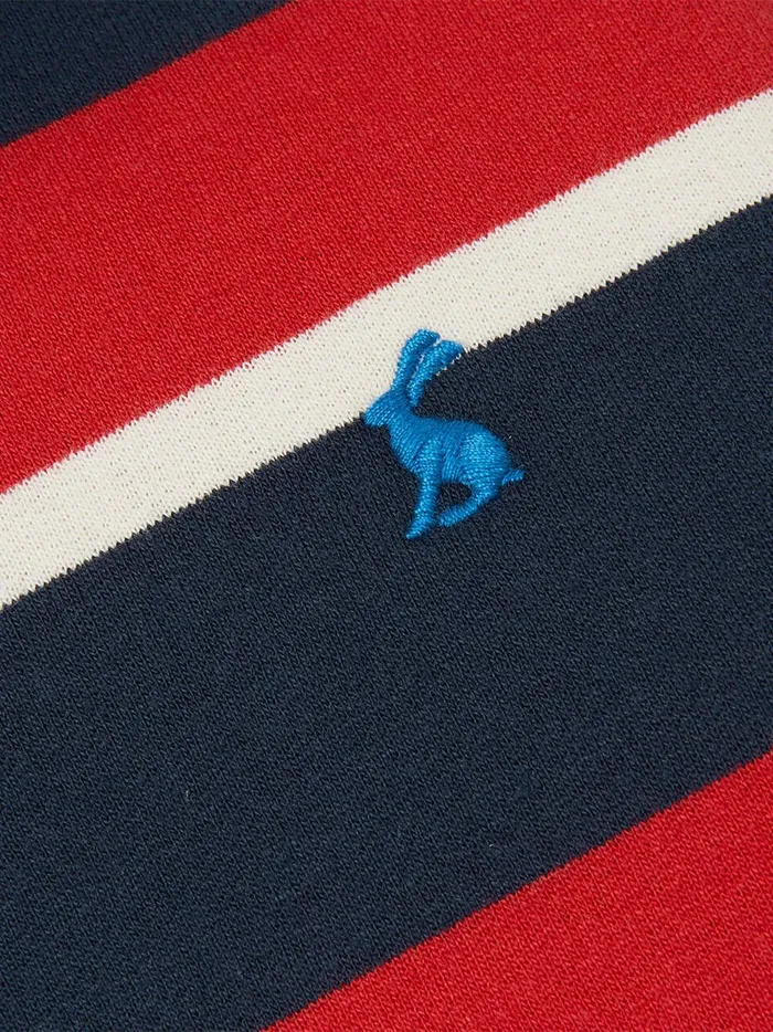 Joules Sweatshirts and Hoodies Boys RedNavy Quarter Zip Sweatshirt With Fleece Lining