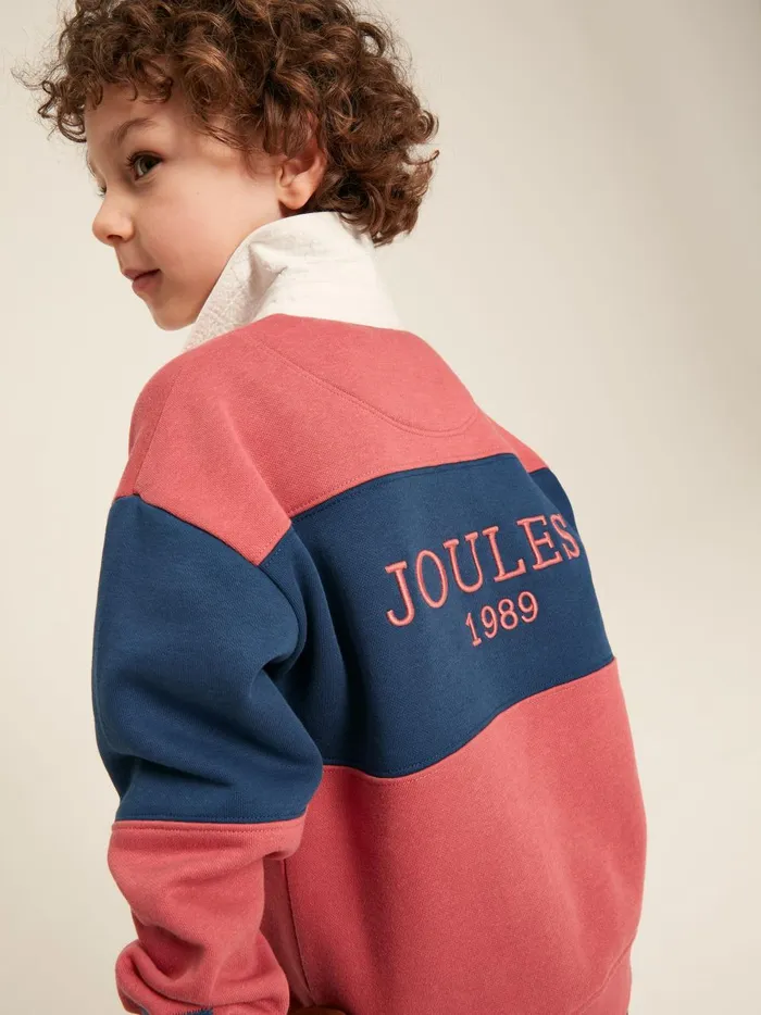 Joules Sweatshirts and Hoodies Boys Red Rugby Sweatshirt