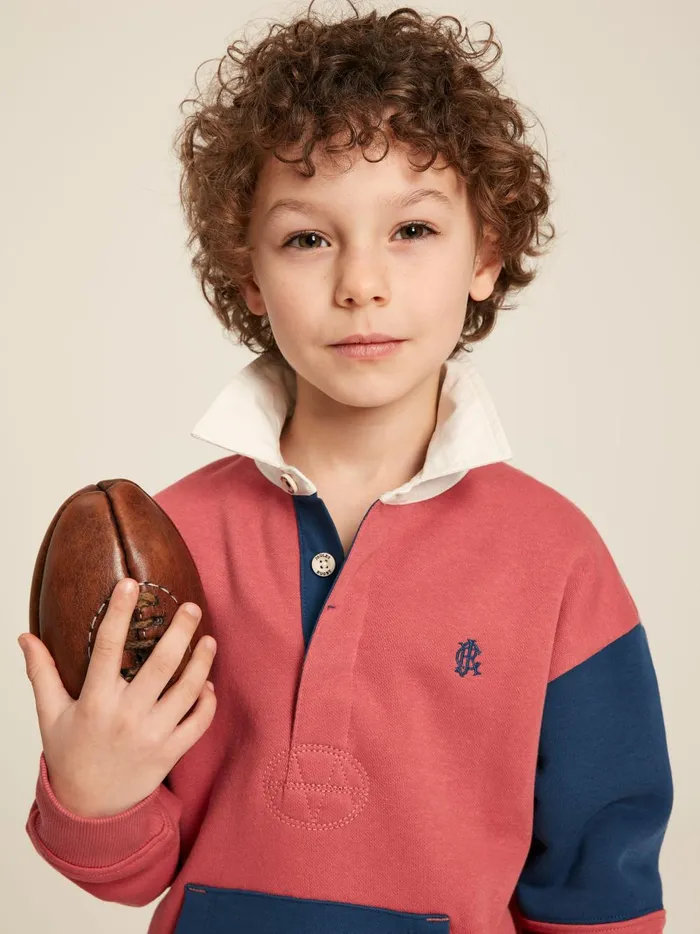 Joules Sweatshirts and Hoodies Boys Red Rugby Sweatshirt