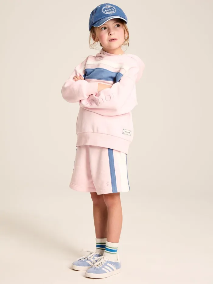 Joules Sweatshirts and Hoodies Girls Pink Colourblock Hooded Sweatshirt