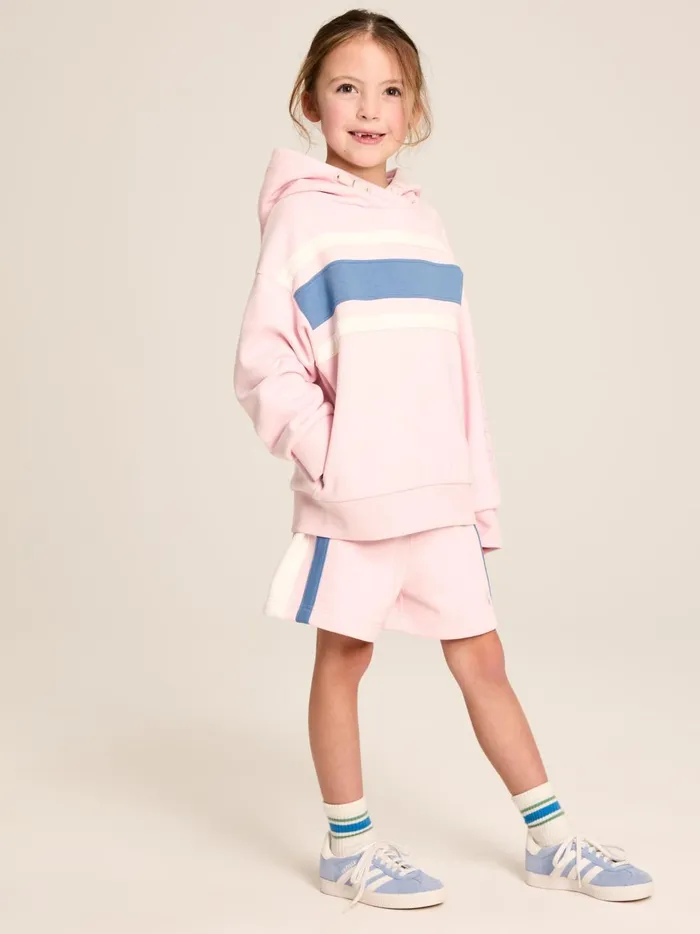 Joules Sweatshirts and Hoodies Girls Pink Colourblock Hooded Sweatshirt
