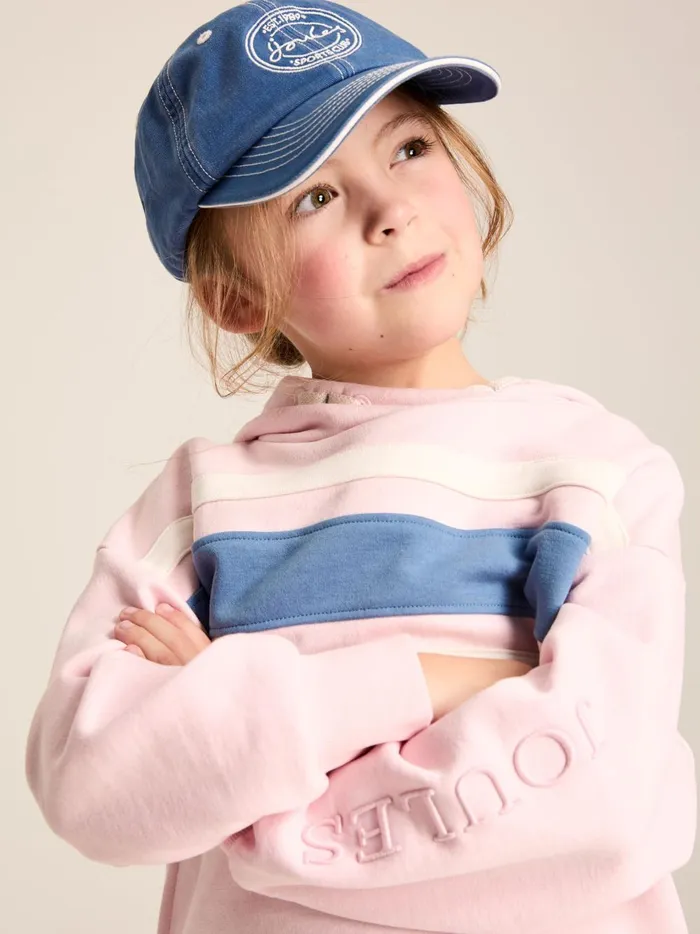 Joules Sweatshirts and Hoodies Girls Pink Colourblock Hooded Sweatshirt