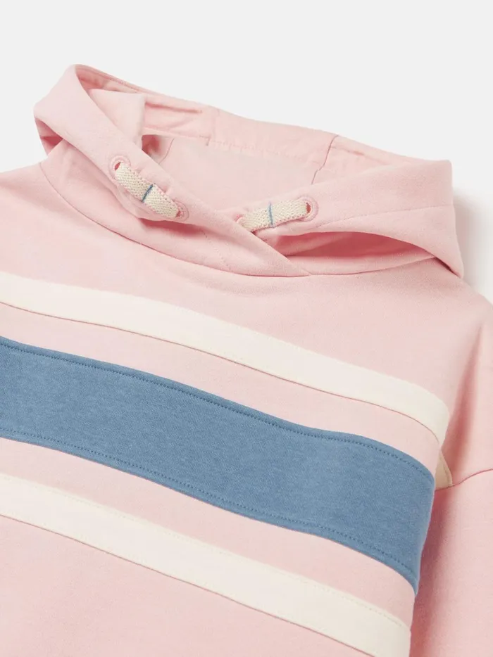 Joules Sweatshirts and Hoodies Girls Pink Colourblock Hooded Sweatshirt