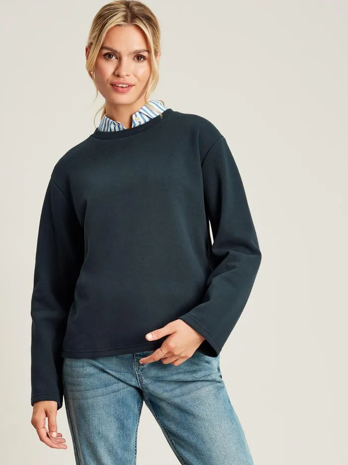 Joules Sweatshirts and Hoodies Women Blue Slouchy Sweatshirt