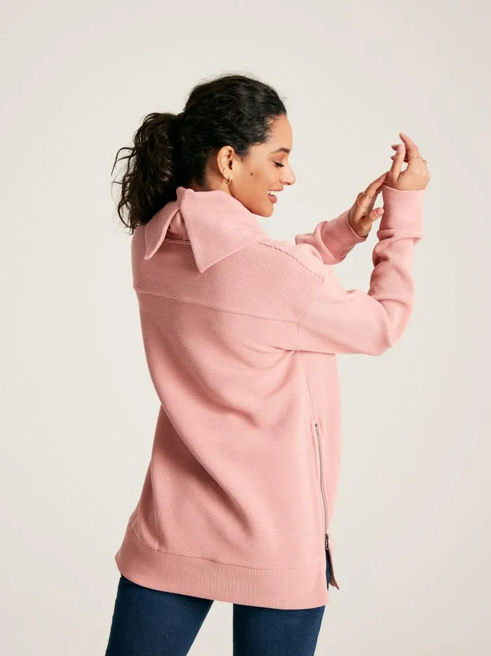Joules Sweatshirts and Hoodies Women Pink Cowl Neck Sweatshirt
