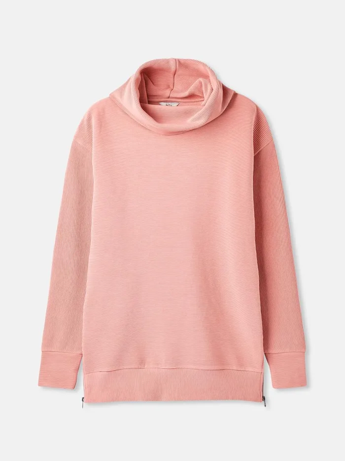 Joules Sweatshirts and Hoodies Women Pink Cowl Neck Sweatshirt