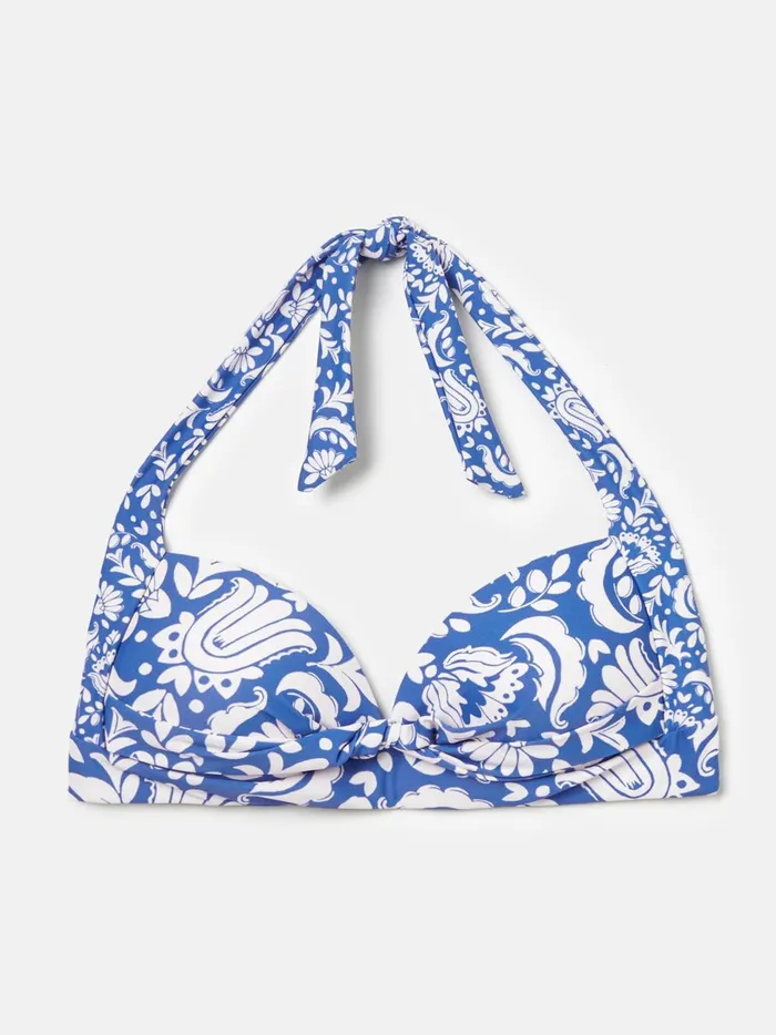 Joules Swimwear and Beachwear Women Blue Mosaic Bikini Top