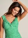 Joules Swimwear and Beachwear Women Green Frill Swimsuit