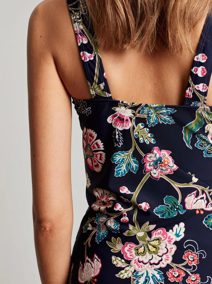 Joules Swimwear and Beachwear Women Navy Floral Tankini Top