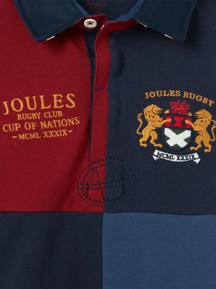 Joules Tops and Tshirts Boys Blue Cotton Rugby Shirt