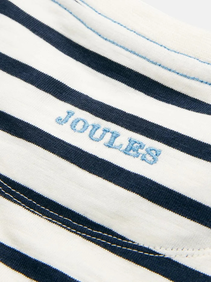 Joules Tops and Tshirts Boys Cream and Navy Short Sleeve Stripe TShirt