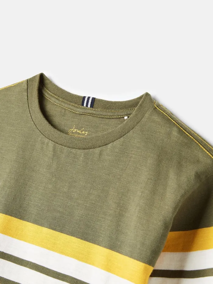 Joules Tops and Tshirts Boys GreenWhite Striped Long Sleeve Top