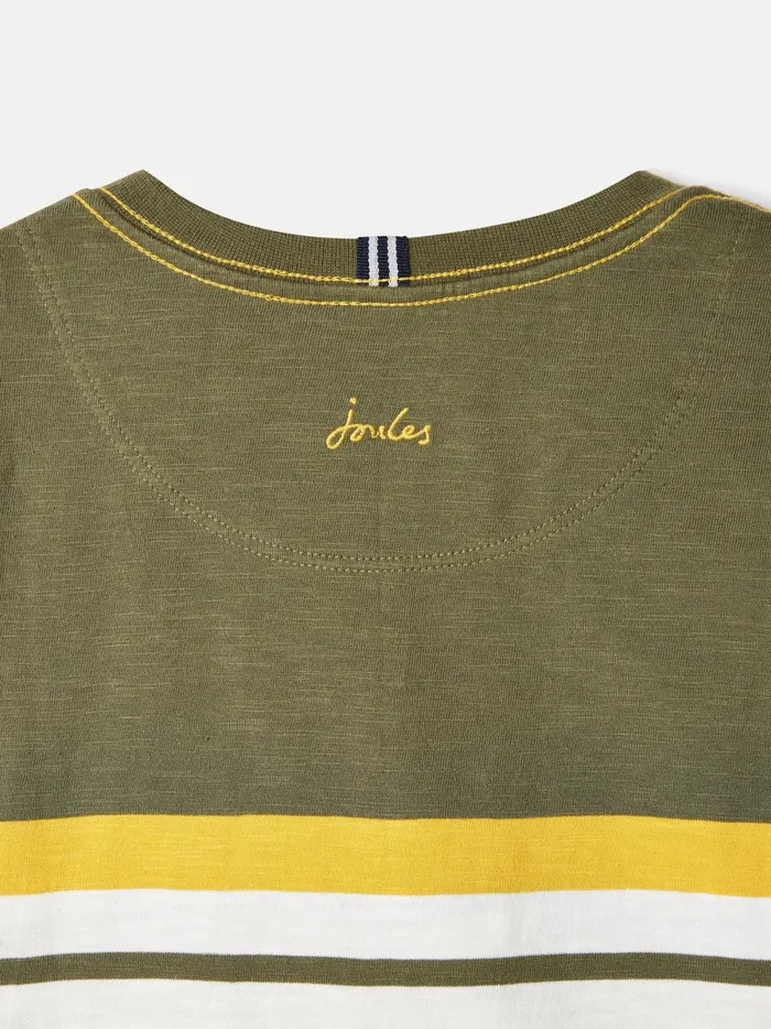 Joules Tops and Tshirts Boys GreenWhite Striped Long Sleeve Top