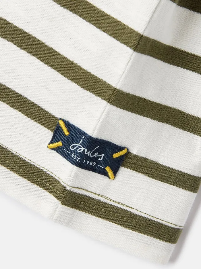 Joules Tops and Tshirts Boys GreenWhite Striped Long Sleeve Top