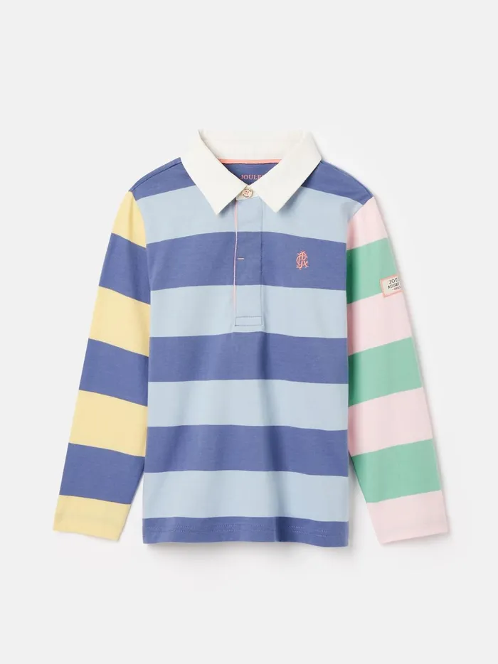 Joules Tops and Tshirts Boys Multi Striped Rugby Shirt