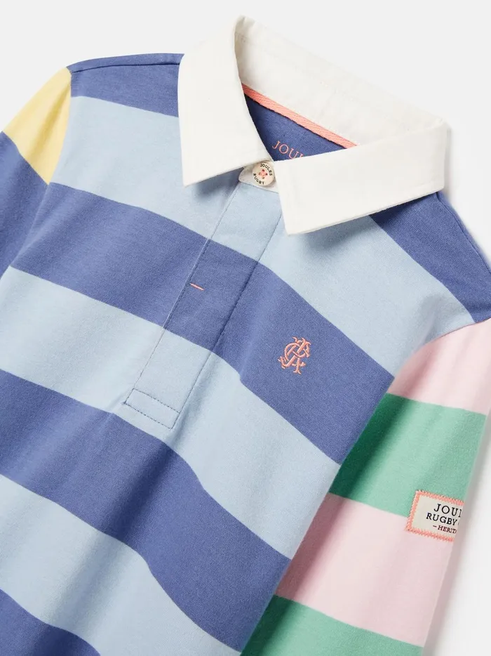Joules Tops and Tshirts Boys Multi Striped Rugby Shirt