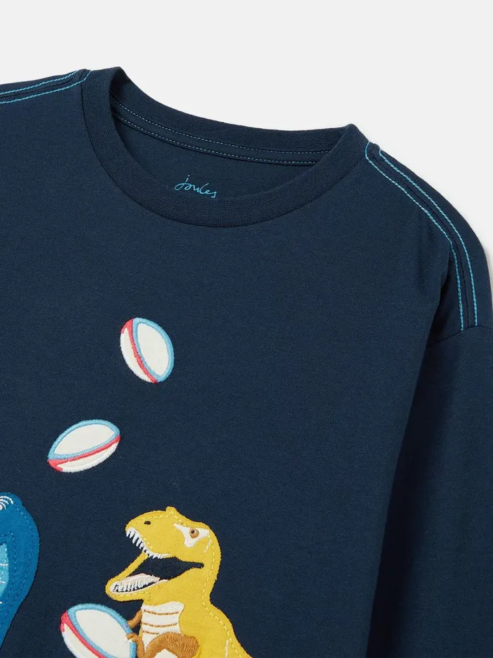 Joules Tops and Tshirts Boys Navy Blue Long Sleeve Artwork TShirt