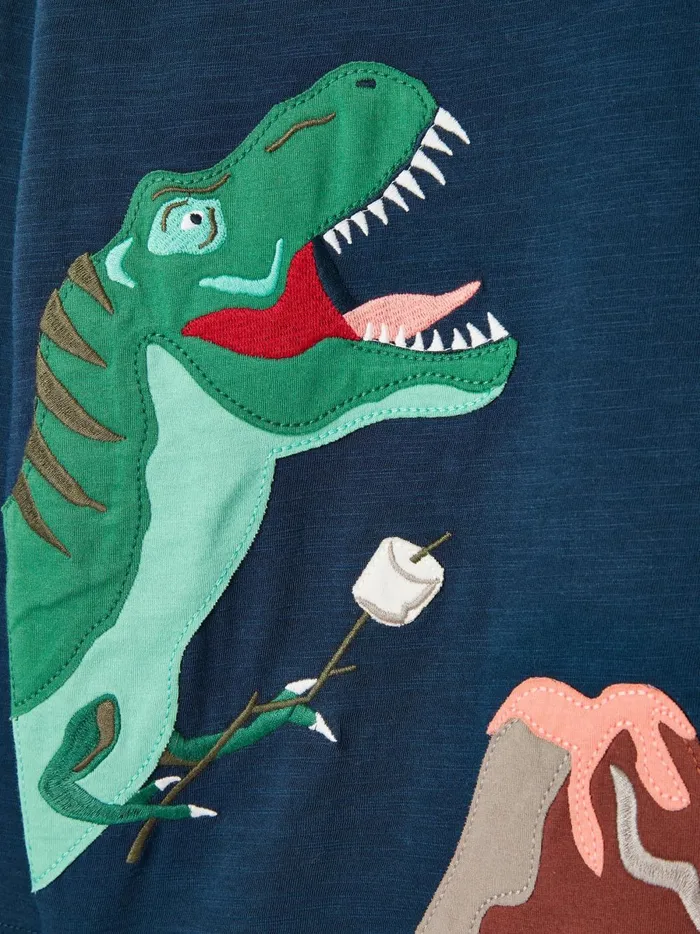 Joules Tops and Tshirts Boys Navy Long Sleeve Dinosaur TShirt