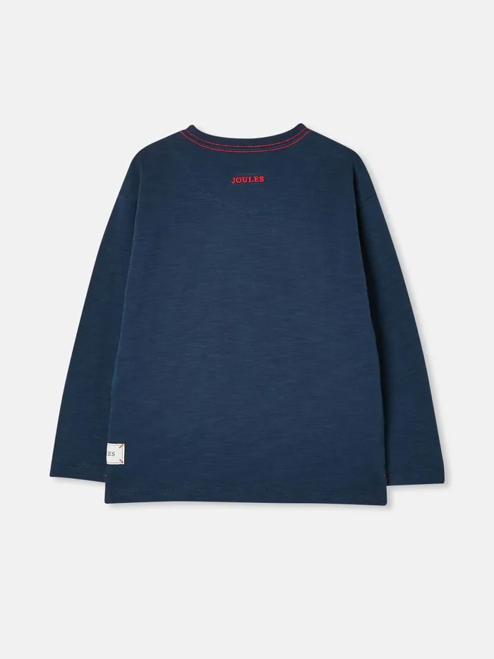 Joules Tops and Tshirts Boys Navy Long Sleeve Dinosaur TShirt