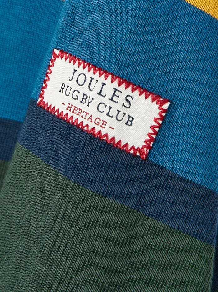 Joules Tops and Tshirts Boys Navy Striped Cotton Rugby Shirt