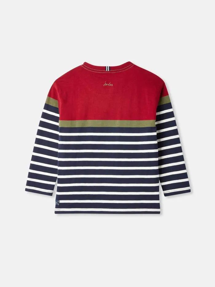 Joules Tops and Tshirts Boys Navy Striped Long Sleeve Top