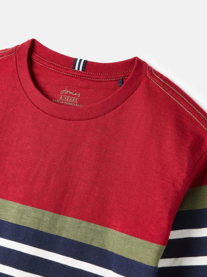 Joules Tops and Tshirts Boys Navy Striped Long Sleeve Top