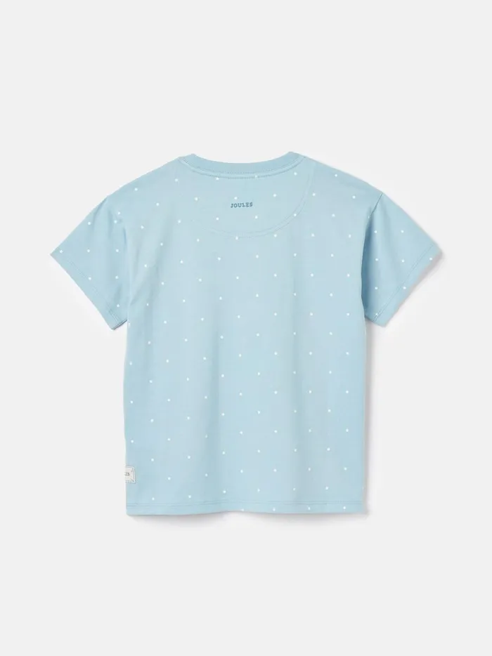 Joules Tops and Tshirts Girls Blue Short Sleeve Artwork TShirt